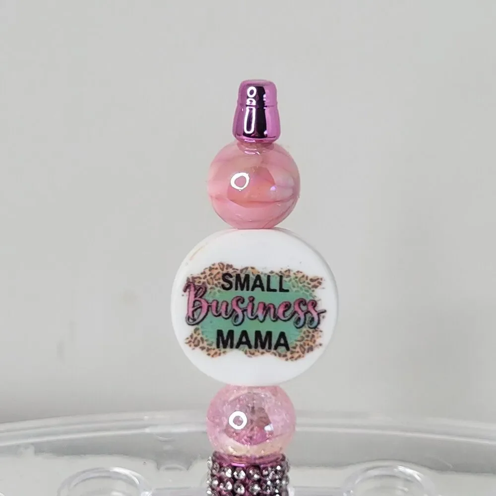 Focal Funny Beaded Pen Small Business Mama Rhinestone Base